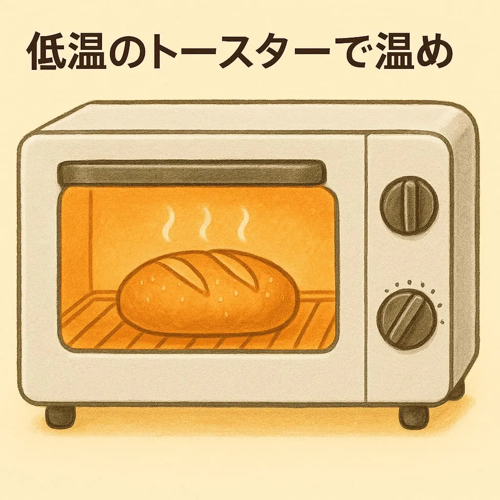 低温のトースターで温め
