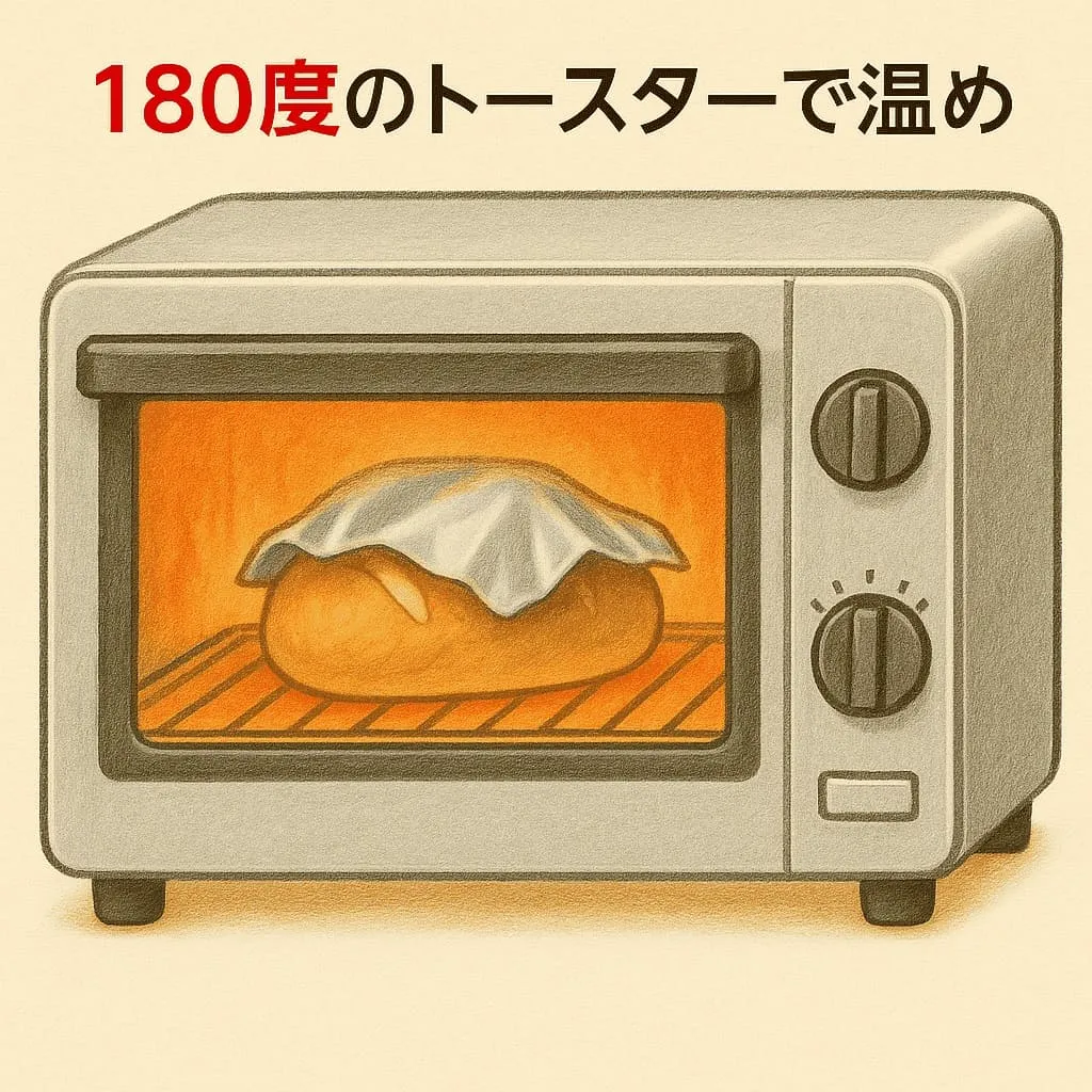 180℃のトースターで温め